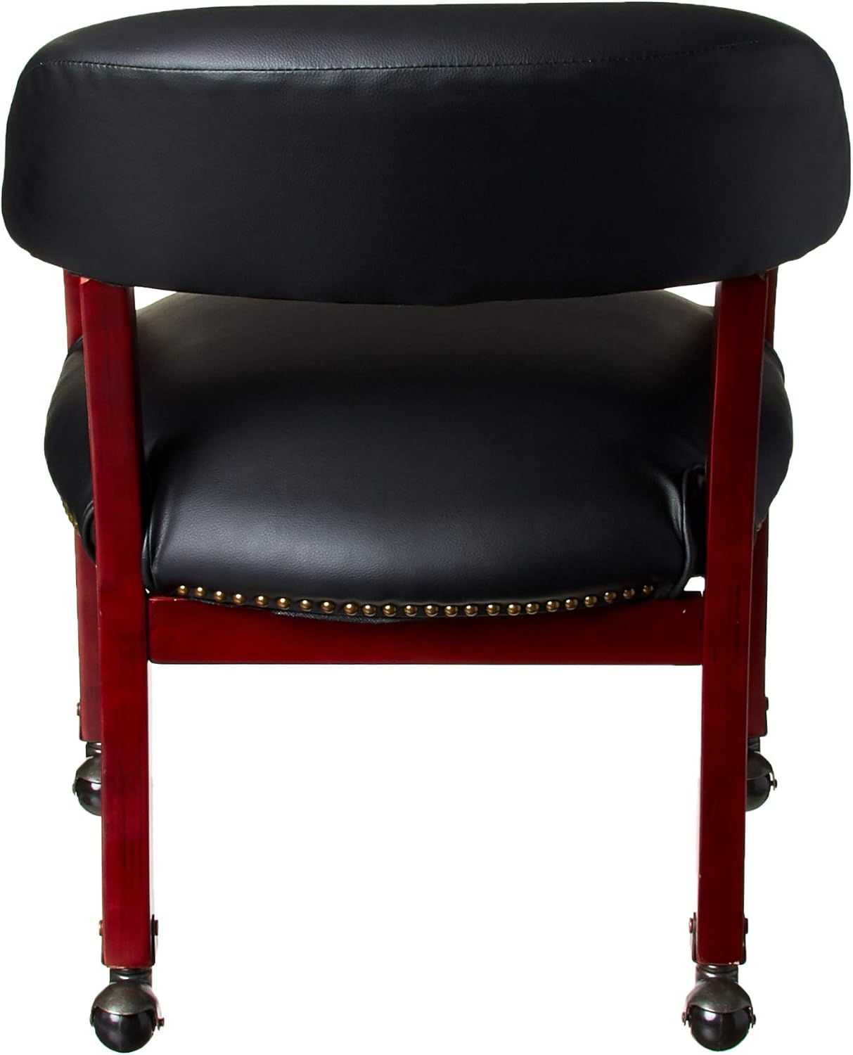 Boss Captain’s Chair In Black Vinyl W/ Casters