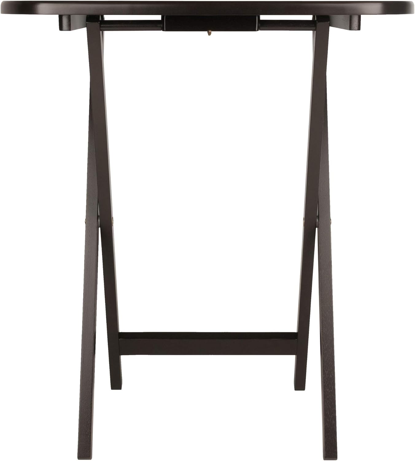 Winsome Cade Set of 2 Foldable Snack Tables, Oversized, for Living Room, 25", No Assembly, Coffee