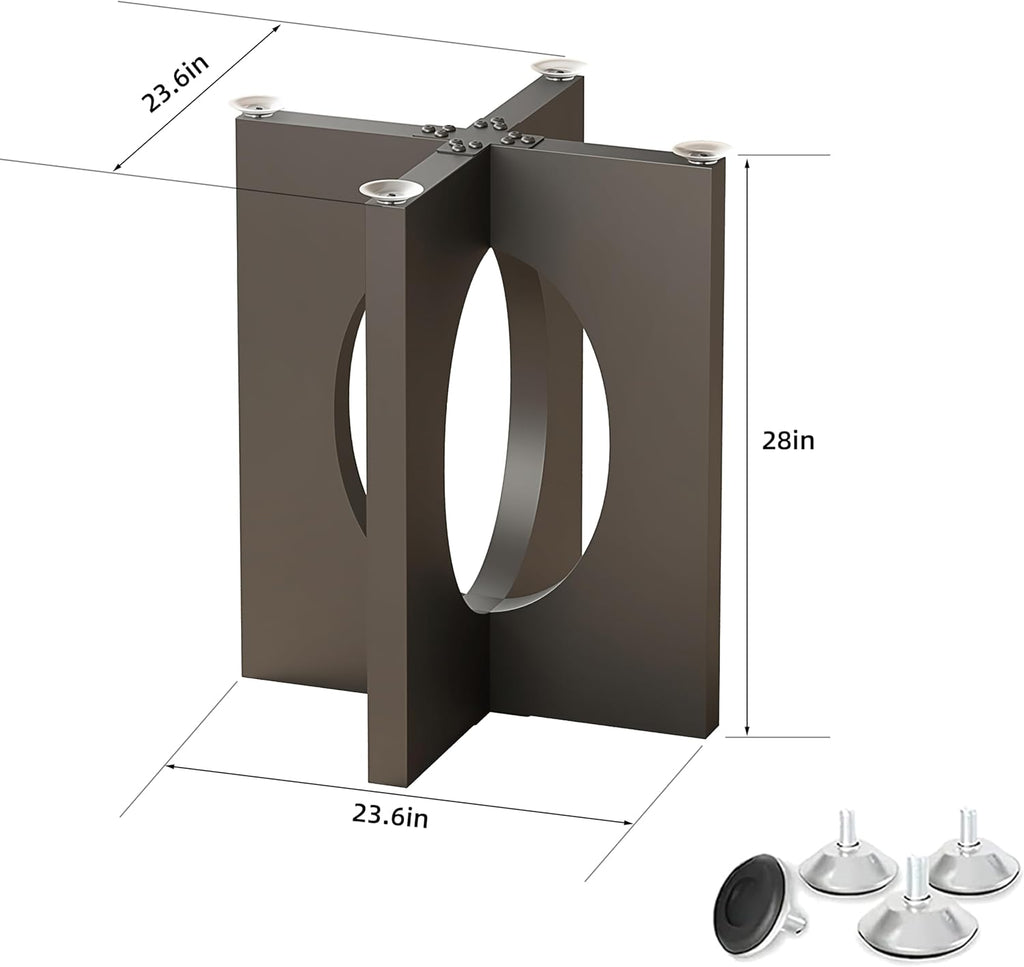 Heavy Duty Dining Table Base, 30 Inch Metal Table Leg, Modern Reinforced Steel Office Table Base, Glass, Wood and Marble Table Tops are All Adaptable