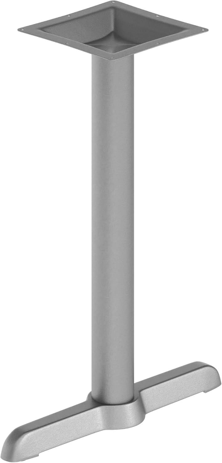 Flash Furniture 5" x 22" Restaurant Table T-Base with 3" Diameter Table Height Column, Commercial T-Base Cast Iron Restaurant Table Base, Black