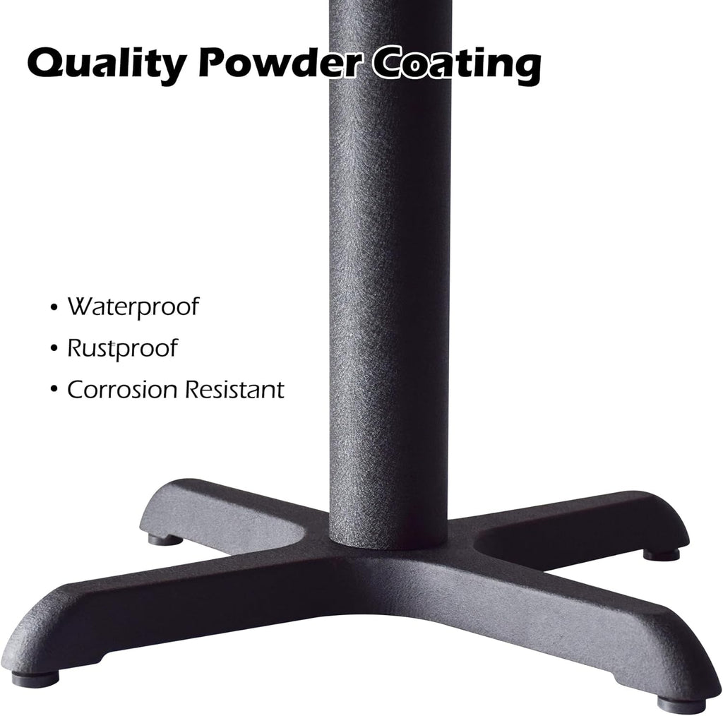 Restaurant Metal Table Base - 22" x 22" Sturdy Cast Iron Dining Table X-Base for Indoor Outdoor Table