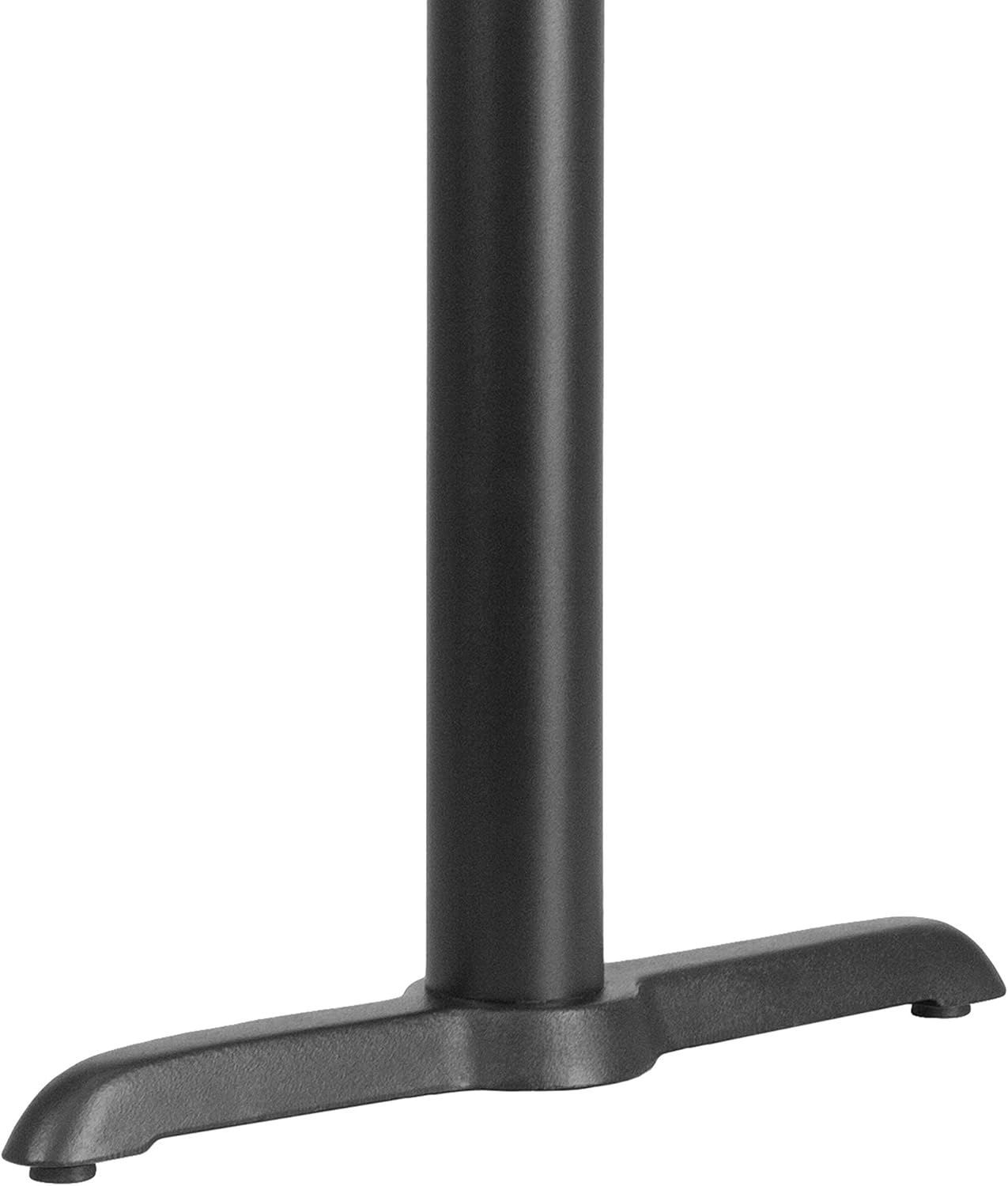 Flash Furniture 5" x 22" Restaurant Table T-Base with 3" Diameter Table Height Column, Commercial T-Base Cast Iron Restaurant Table Base, Black