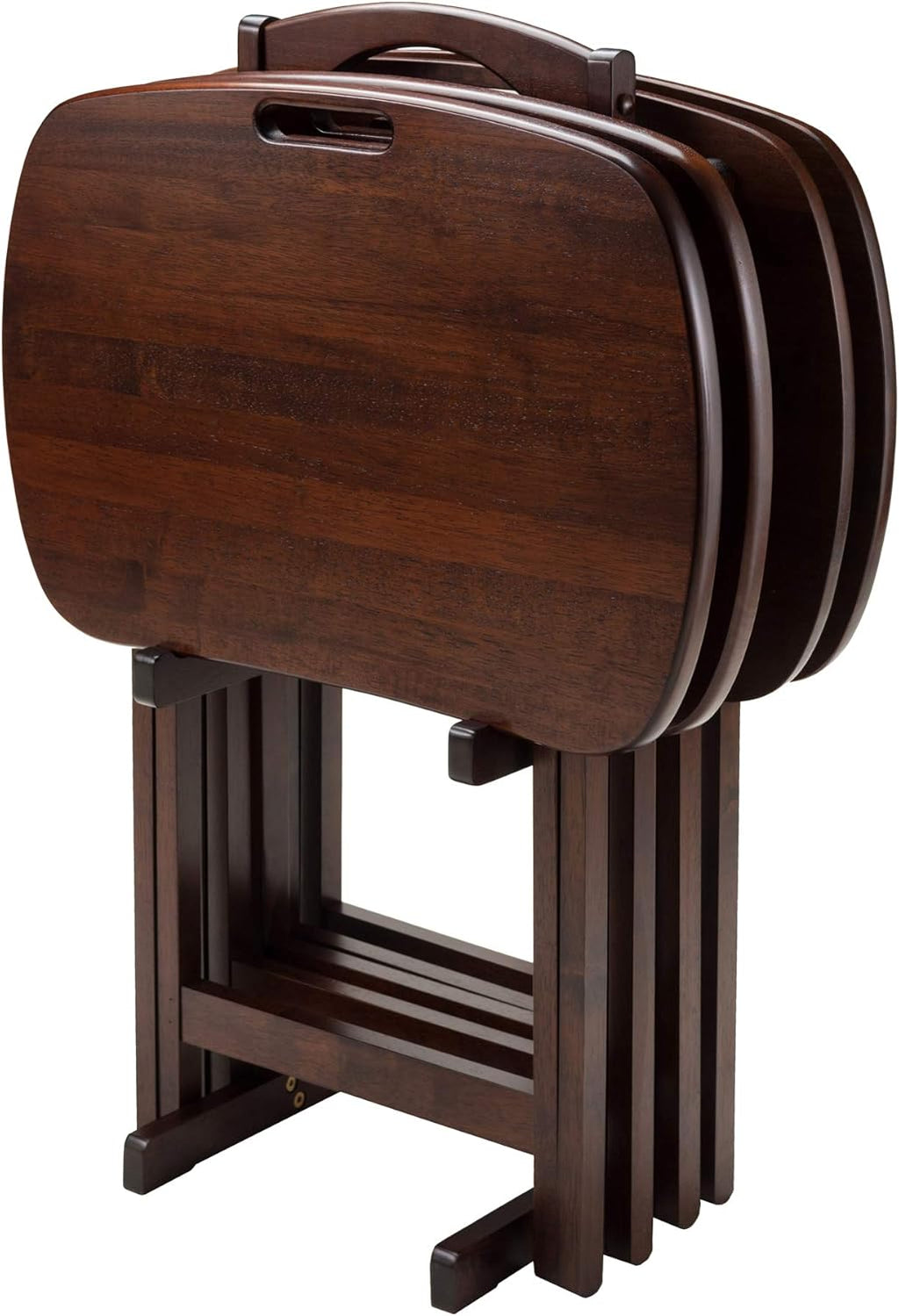 Winsome Lucca Snack Table, 22.83"W x 25.79"H x 15.67"D, Walnut