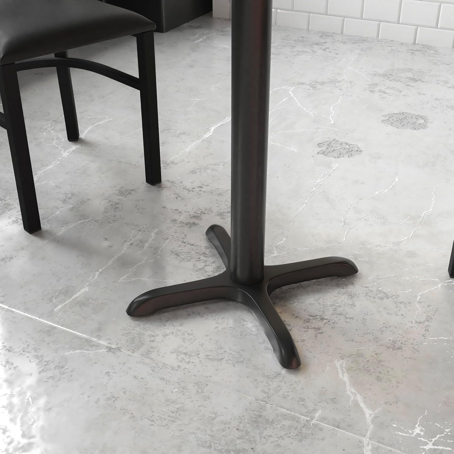 Flash Furniture Beverly 22'' x 22'' Restaurant Table X-Base with 3'' Dia. Table Height Column