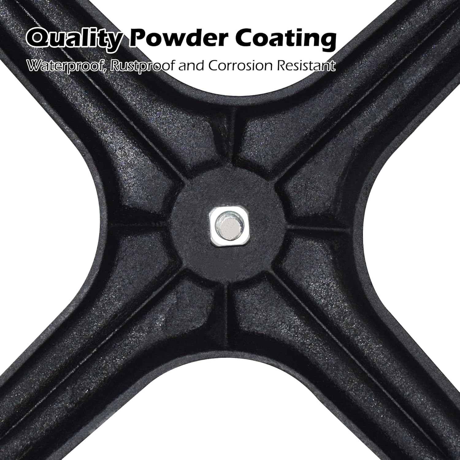 Restaurant Metal Table Base - 22" x 22" Sturdy Cast Iron Dining Table X-Base for Indoor Outdoor Table